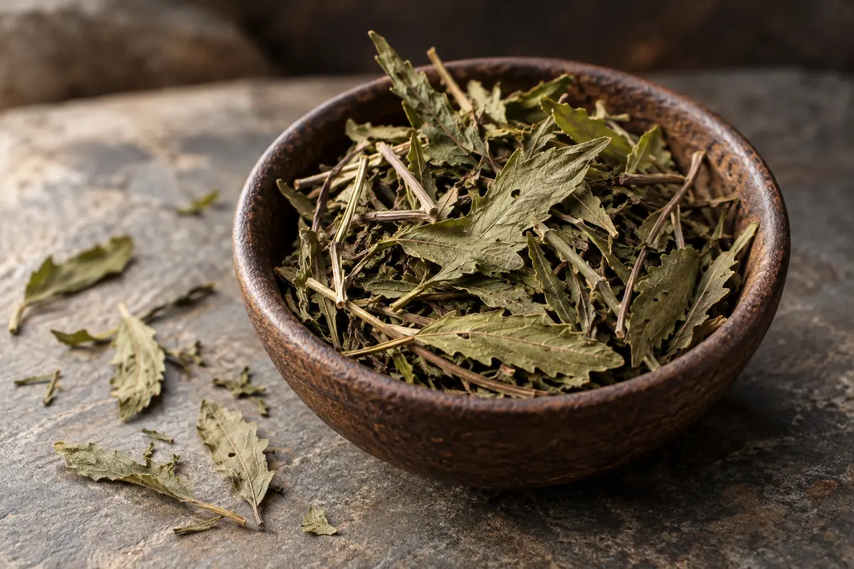 Dried epazote, leaves and stems