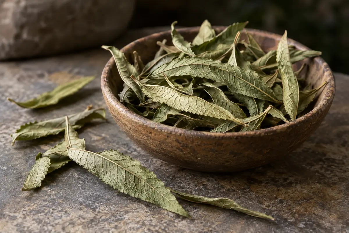Dried lemon verbena leaves