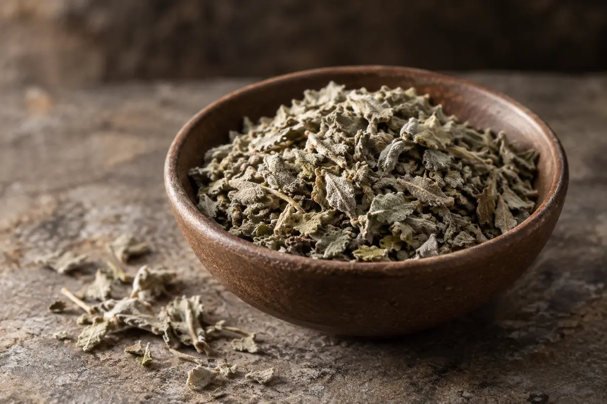 Rubbed dried sage