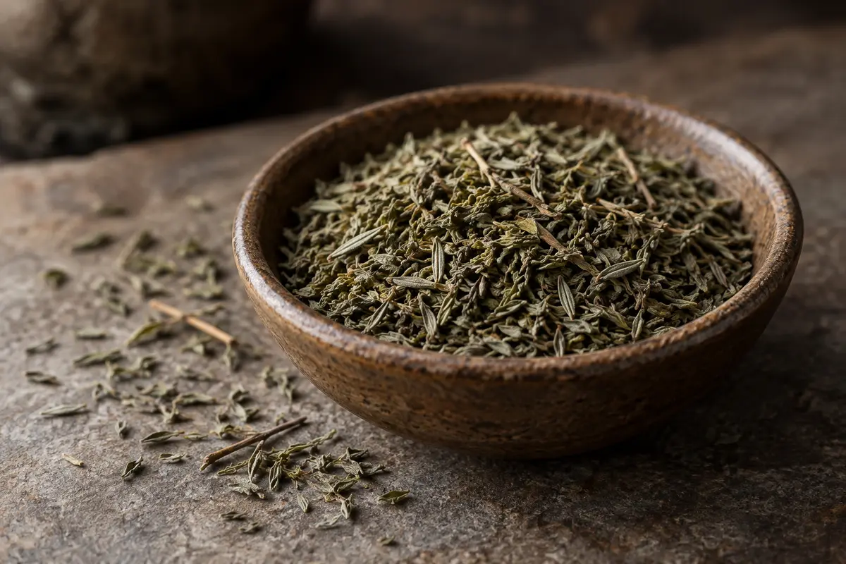 Dried thyme leaves