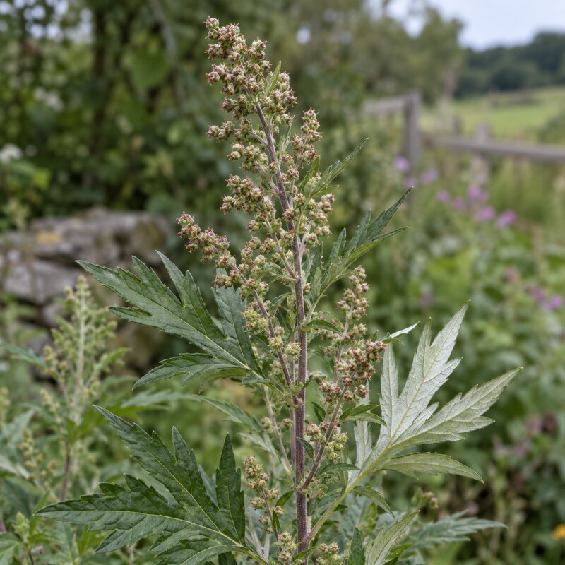 Mugwort (Artemisia vulgaris) in flower