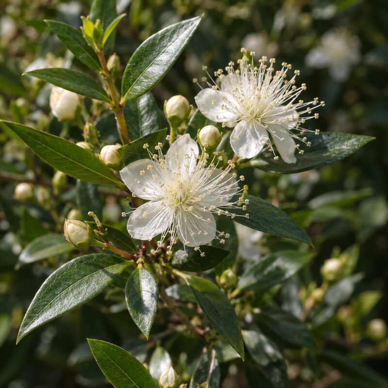 Myrtle in flower
